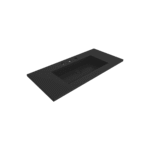 Bocchi Milano Etajerli Lavabo 100 cm Üç Delikli Mat Siyah - 1105-004-0127 - Etajerli Lavabo