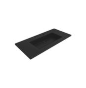 Bocchi Milano Etajerli Lavabo 100 cm Üç Delikli Mat Siyah - 1105-004-0127 - Etajerli Lavabo