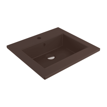 Bocchi Milano Etajerli Lavabo 50 cm - Mat Kahve - 1643-025-0126 - Etajerli Lavabo