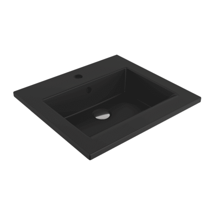 Bocchi Milano Etajerli Lavabo 50 cm - Mat Siyah - 1643-004-0126 - Etajerli Lavabo