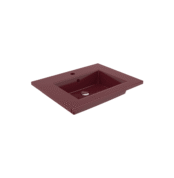Bocchi Milano Etajerli Lavabo 60 cm Parlak Burgonya Bordosu - 1161-072-0126 - Etajerli Lavabo