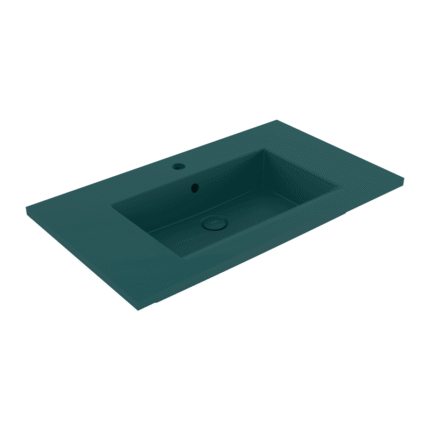 Bocchi Milano Etajerli Lavabo 80 cm Mat Petrol Mavisi - 1113-071-0126 - Etajerli Lavabo