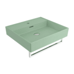 Bocchi Milano Lavabo 50 cm - Mat Mint Yeşil - 1644-033-0126 - Tezgah Üstü Lavabo - 1