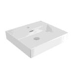 Bocchi Milano Lavabo 50 cm - Parlak Beyaz - 1644-001-0126 - Tezgah Üstü Lavabo
