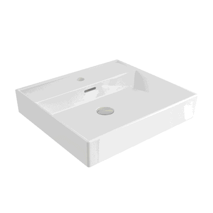 Bocchi Milano Lavabo 50 cm - Parlak Beyaz - 1644-001-0126 - Tezgah Üstü Lavabo