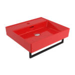 Bocchi Milano Lavabo 50 cm - Parlak Kırmızı - 1644-019-0126 - Tezgah Üstü Lavabo - 1