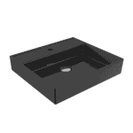 Bocchi Milano Lavabo 50 cm - Parlak Siyah - 1644-005-0126 - Tezgah Üstü Lavabo