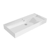 Bocchi Milano Sağdan Etejerli Lavabo 100 cm Mat Beyaz - 1538-002-0126 - Etajerli Lavabo