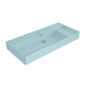 Bocchi Milano Sağdan Etejerli Lavabo 100 cm Mat Buz Mavisi - 1538-029-0126 - Etajerli Lavabo
