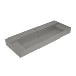Bocchi Milano Sağdan Etejerli Lavabo 120 cm Mat Beton - 1539-069-0126 - Etajerli Lavabo
