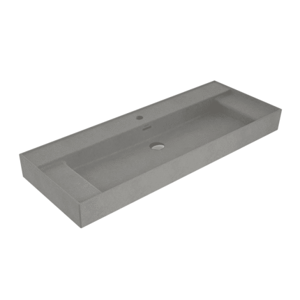 Bocchi Milano Sağdan Etejerli Lavabo 120 cm Mat Beton - 1539-069-0126 - Etajerli Lavabo