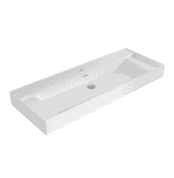 Bocchi Milano Sağdan Etejerli Lavabo 120 cm Mat Beyaz - 1539-002-0126 - Etajerli Lavabo