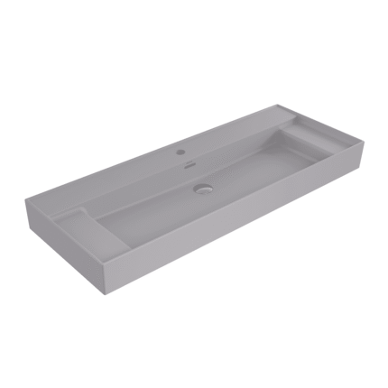 Bocchi Milano Sağdan Etejerli Lavabo 120 cm Mat Gri - 1539-006-0126 - Etajerli Lavabo