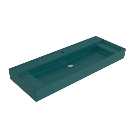 Bocchi Milano Sağdan Etejerli Lavabo 120 cm Mat Petrol Mavisi - 1539-071-0126 - Etajerli Lavabo