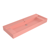 Bocchi Milano Sağdan Etejerli Lavabo 120 cm Mat Somon - 1539-032-0126 - Etajerli Lavabo
