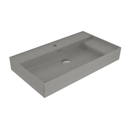 Bocchi Milano Sağdan Etejerli Lavabo 80 cm Mat Beton