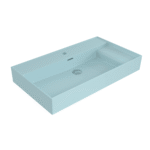 Bocchi Milano Sağdan Etejerli Lavabo 80 cm Mat Buz Mavisi - 1537-029-0126 - Etajerli Lavabo