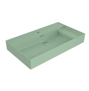 Bocchi Milano Sağdan Etejerli Lavabo 80 cm Mat Mint Yeşili - 1537-033-0126 - Etajerli Lavabo