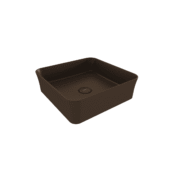 Bocchi Sottile Slim Line Tezgah Üstü Kare 38X38 cm Lavabo Mat Bronz