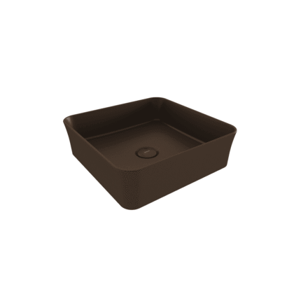 Bocchi Sottile Slim Line Tezgah Üstü Kare 38X38 cm Lavabo Mat Bronz