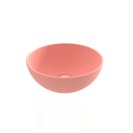 Bocchi Sottile Slim Line Tezgah Üstü Yuvarlak 26 cm Lavabo Mat Somon