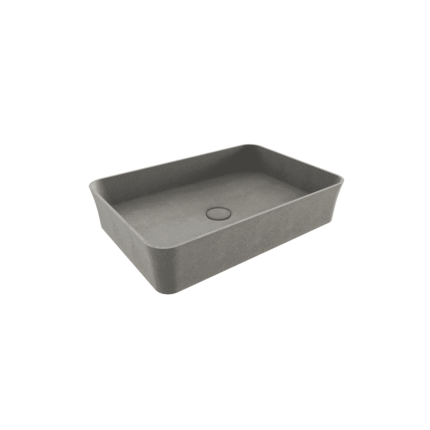Bocchi Sottile Slim Line Tezgah Üstü Dikdörtgen 55X38 cm Lavabo Mat Beton - 1476-069-0125 - Tezgah Üstü Lavabo