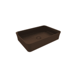 Bocchi Sottile Slim Line Tezgah Üstü Dikdörtgen 55X38 cm Lavabo Mat Bronz - 1476-070-0125 - Tezgah Üstü Lavabo