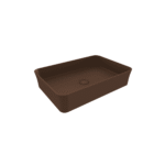 Bocchi Sottile Slim Line Tezgah Üstü Dikdörtgen 55X38 cm Lavabo Mat Kahve - 1476-025-0125 - Tezgah Üstü Lavabo