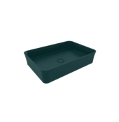 Bocchi Sottile Slim Line Tezgah Üstü Dikdörtgen 55X38 cm Lavabo Mat Petrol Mavisi - 1476-071-0125 - Tezgah Üstü Lavabo