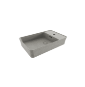 Bocchi Sottile Slim Line Tezgah Üstü Dikdörtgen Batarya Banklı 60X38 cm Lavabo Mat Beton - 1479-069-0126 - Tezgah Üstü Lavabo