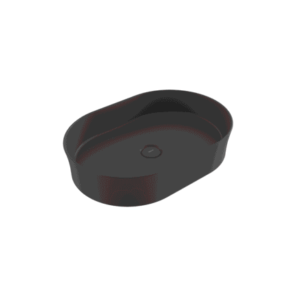 Bocchi Sottile Slim Line Tezgah Üstü Elips 55X38 cm Lavabo Mat Antrasit - 1521-020-0125 - Tezgah Üstü Lavabo