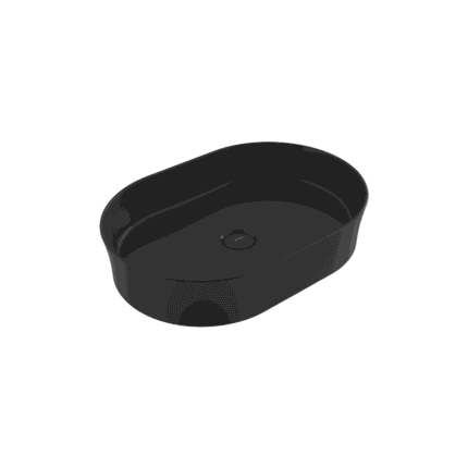 Bocchi Sottile Slim Line Tezgah Üstü Elips 55X38 cm Lavabo Parlak Siyah - 1521-005-0125 - Tezgah Üstü Lavabo
