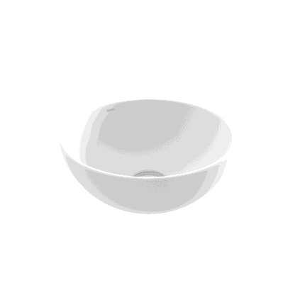 Bocchi Sottile Slim Line Tezgah Üstü Yuvarlak 26 cm Lavabo Mat Beyaz - 1471-002-0125 - Tezgah Üstü Lavabo