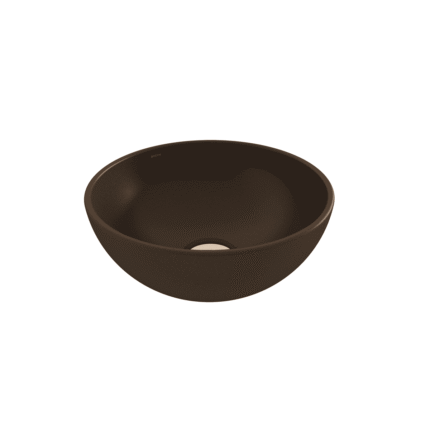 Bocchi Sottile Slim Line Tezgah Üstü Yuvarlak 26 cm Lavabo Mat Bronz - 1471-070-0125 - Tezgah Üstü Lavabo