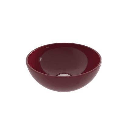 Bocchi Sottile Slim Line Tezgah Üstü Yuvarlak 26 cm Lavabo Parlak Burgonya Bordosu - 1471-072-0125 - Tezgah Üstü Lavabo