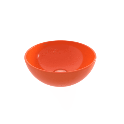 Bocchi Sottile Slim Line Tezgah Üstü Yuvarlak 26 cm Lavabo Parlak Turuncu - 1471-012-0125 - Tezgah Üstü Lavabo