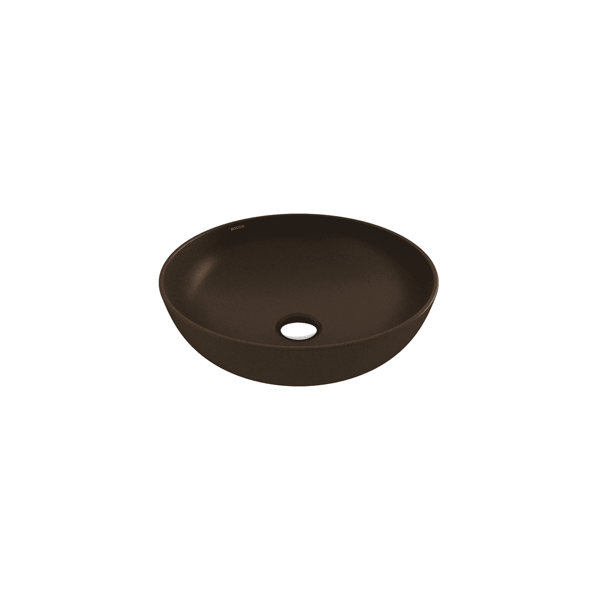 Bocchi Sottile Slim Line Tezgah Üstü Yuvarlak 38 cm Sığ Lavabo Mat Bronz