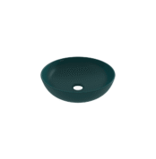 Bocchi Sottile Slim Line Tezgah Üstü Yuvarlak 38 cm Sığ Lavabo Mat Petrol Mavisi - 1494-071-0125 - Tezgah Üstü Lavabo