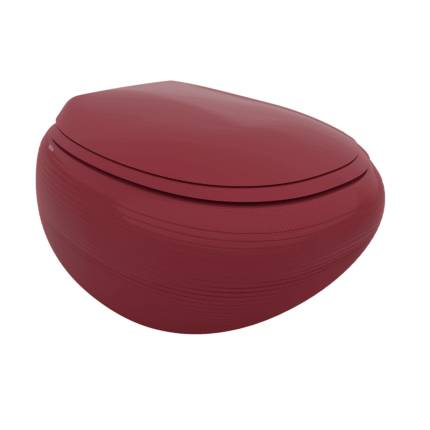 Bocchi Strata Kısa Asma Rimless Klozet Parlak Burgonya Bordosu - 1412-072-0128 - Asma Klozet