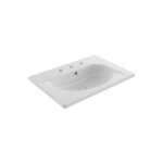 Bocchi Taormina Arch Etajerli Lavabo 65cm Üç Delikli Parlak Beyaz - 1009-001-0127 - Etajerli Lavabo