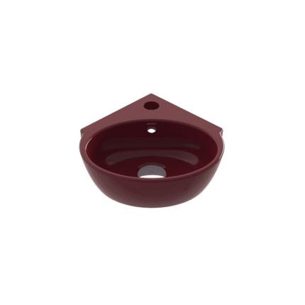 Bocchi Taormina Arch Köşe Lavabo 30 cm Parlak Burgonya Bordosu