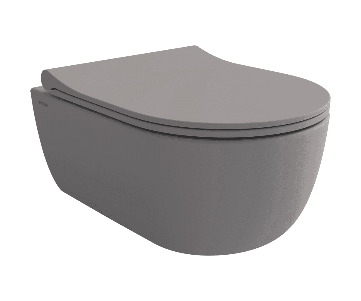 bocchi v tondo rimless asma klozet mat gri 1417-006-0128 Bocchi V Tondo Rimless Asma Klozet Mat Gri - 1417-006-0128 - Asma Klozet