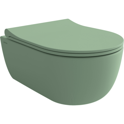 Bocchi V Tondo Rimless Asma Klozet Mat Mint Yeşil - 1417-033-0128 - Asma Klozet