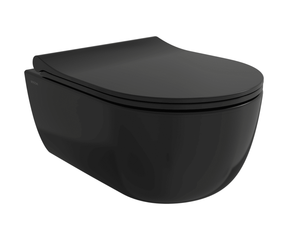 Bocchi V Tondo Rimless Asma Klozet Parlak Siyah