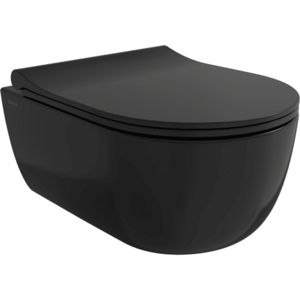 Bocchi V Tondo Rimless Asma Klozet Parlak Siyah - 1417-005-0128 - Asma Klozet