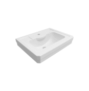 Bocchi Verona Lavabo Tek Delikli 61 cm Parlak Beyaz - 1041-061-0126 - Etajerli Lavabo
