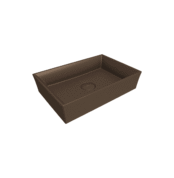 Bocchi Vessel Dikdörtgen Lavabo 56X38 cm Mat Bronz - 1172-070-0125 - Tezgah Üstü Lavabo