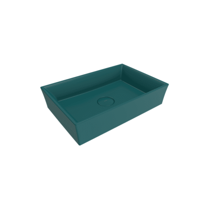 Bocchi Vessel Dikdörtgen Lavabo 56X38 cm Mat Petrol Mavisi - 1172-071-0125 - Tezgah Üstü Lavabo