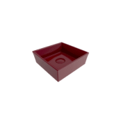 Bocchi Vessel Kare Lavabo 38X38 cm Parlak Burgonya Bordosu - 1173-072-0125 - Çanak Lavabo