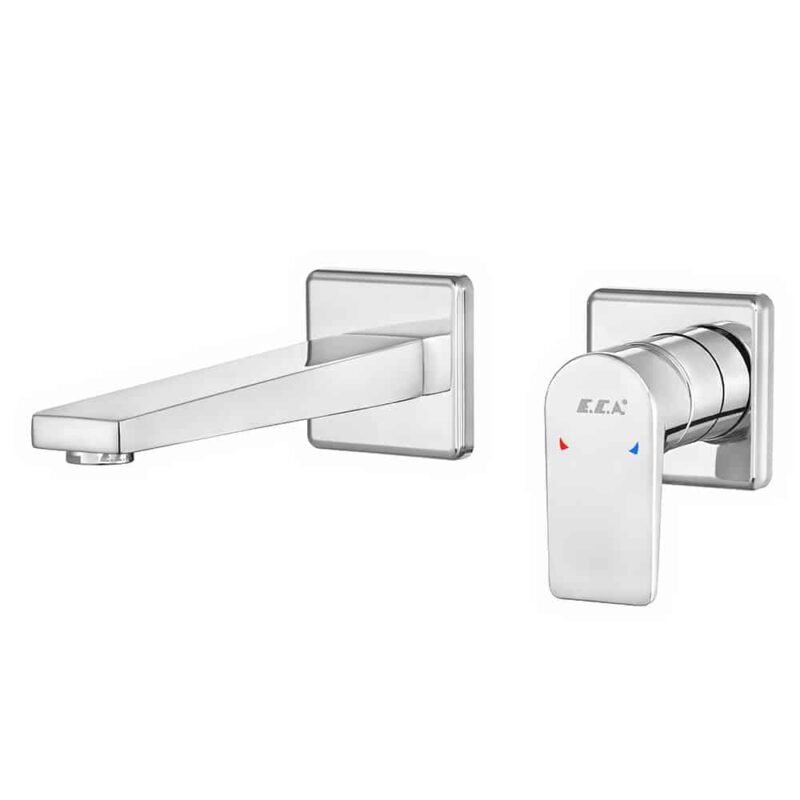 ECA Dalia Ankastre Lavabo Bataryası Sıva Üstü Çift Rozet - 102167612-KK - Ankastre Lavabo Bataryası
